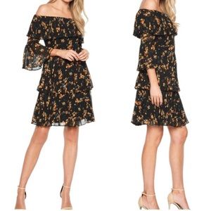 Bardot Ditsy Off The Shoulder Dress 8